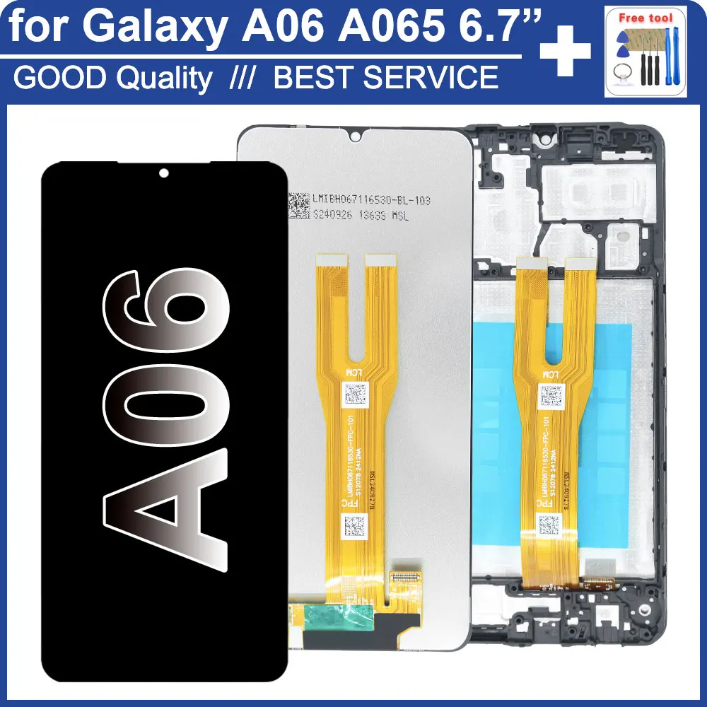 

6.7'' New LCD For Samsung Galaxy A06 A065F LCD Display Touch Screen Digitizer Replacement For Samsung A065M SM-A065M LCD Display