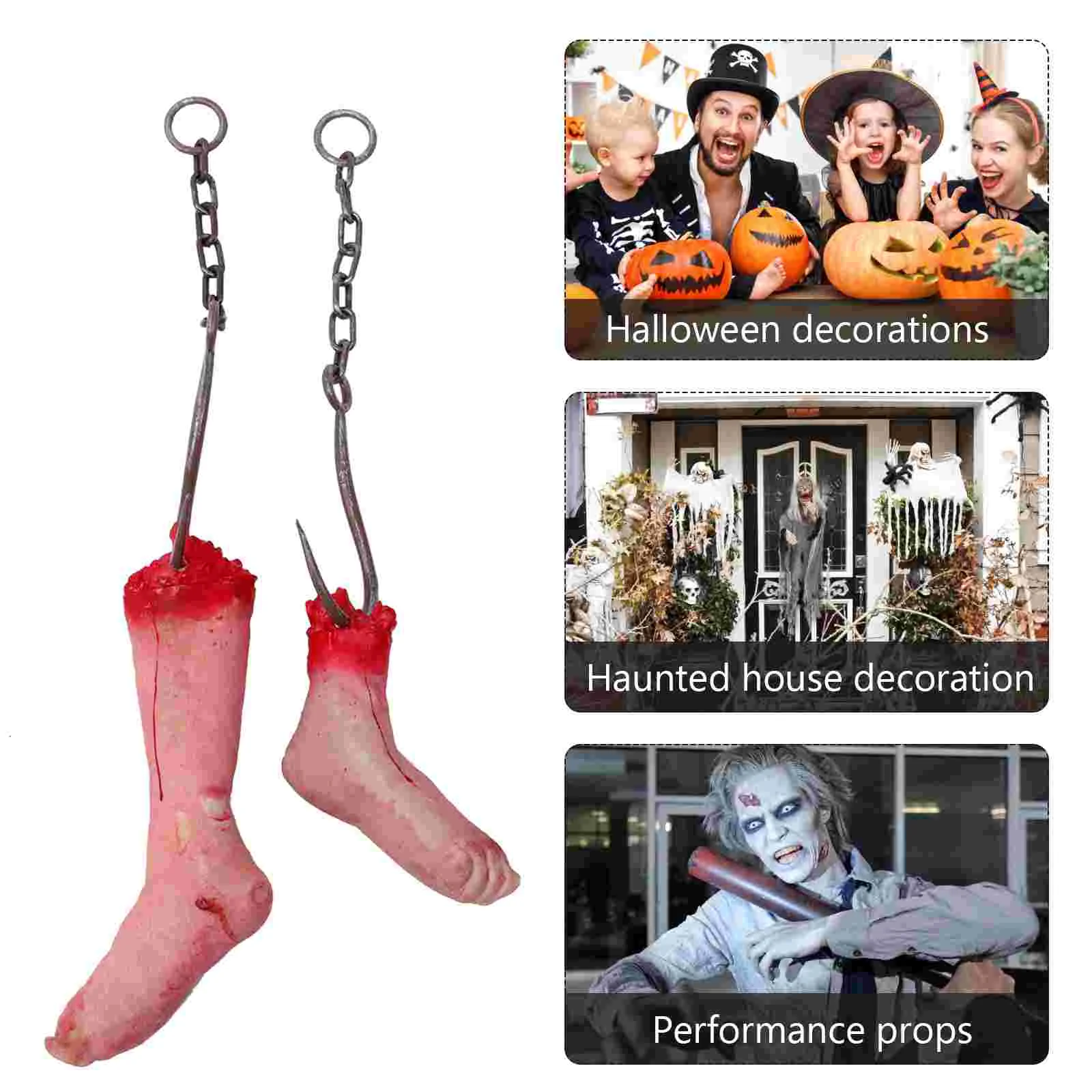 Haunted House Prank Decoration Scary Props Broken Body Parts Halloween Decorations