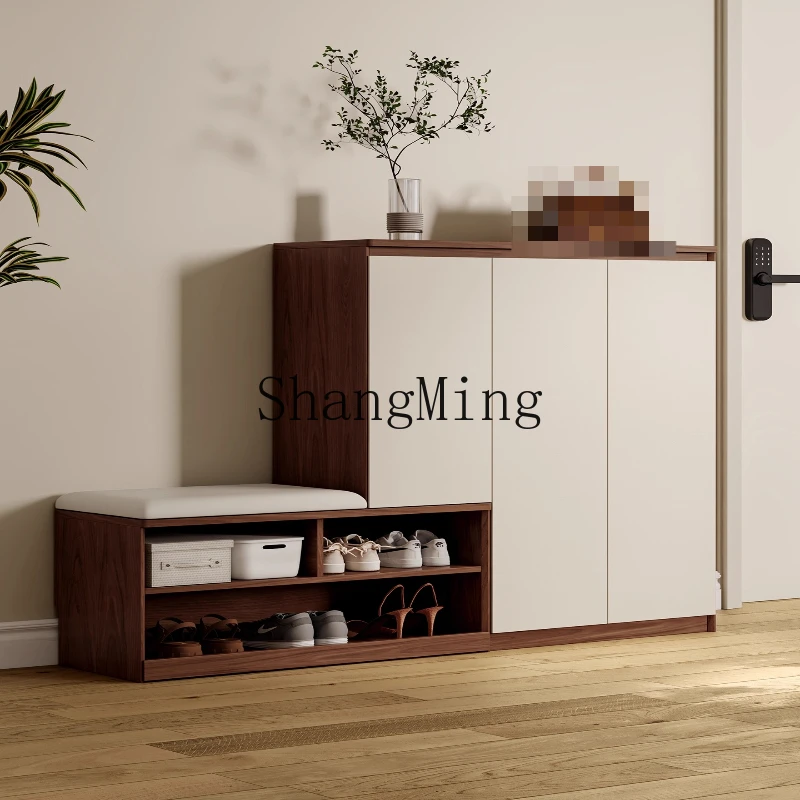 CL  wall solid wood corridor outer corridor entrance cabinethousehold entrance storage cabinet integrated against the