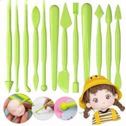 12 Sets Fondant Flower Making Tool Cartoon Kneading Molding Tool Dough Molding Tool Carving Molding Tool