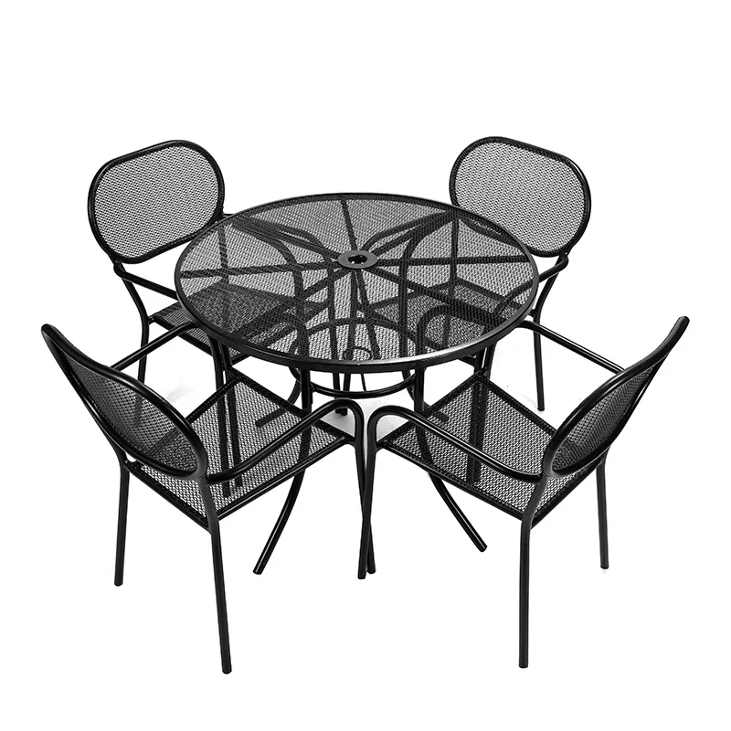 2022 Hot Sales 5-Piece Rust-Free Outdoor Patio Set , Four Chairs And One Table Use For Garden Restaurant Camping