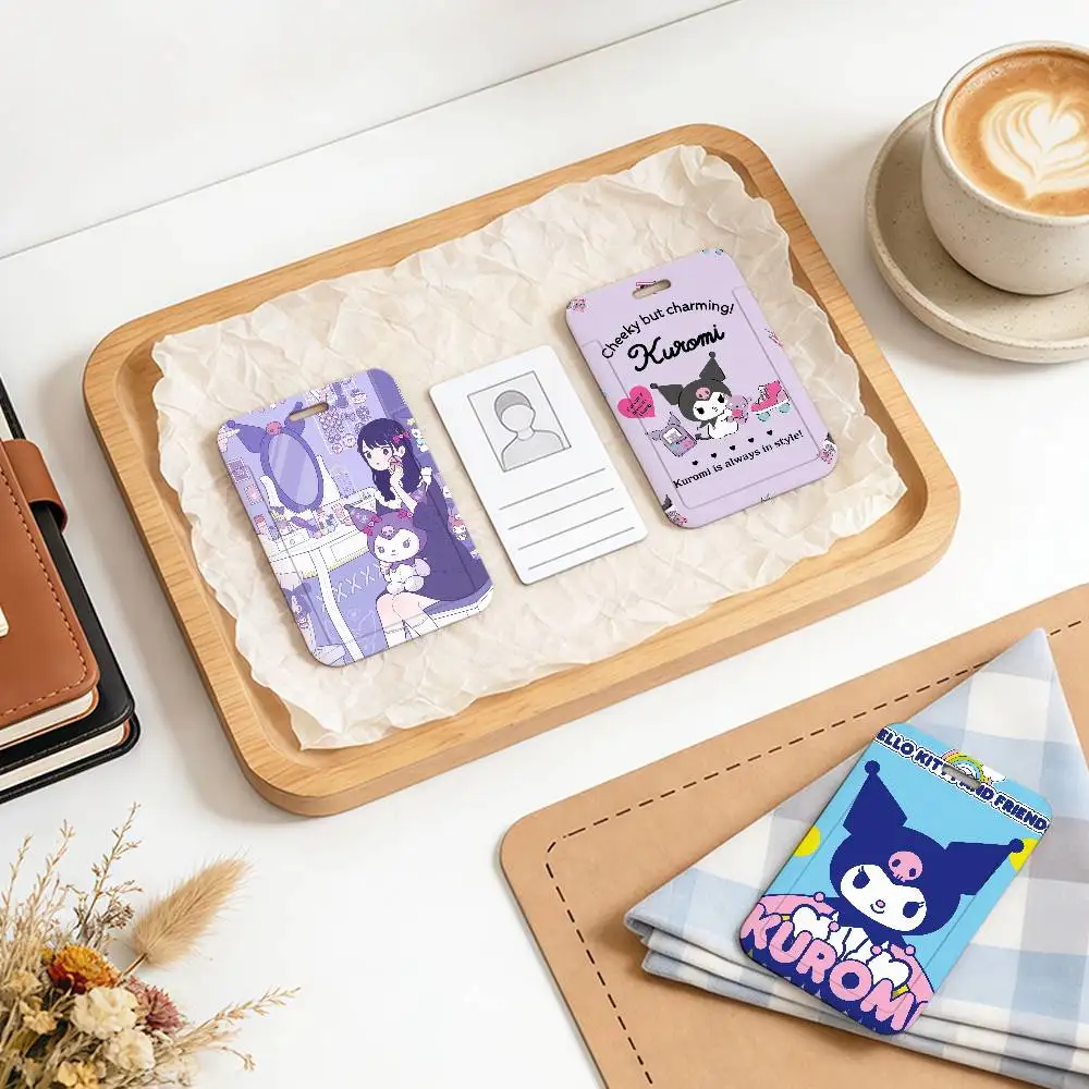 

Милый чехол для карты K-Kuromi с ремешком на шею, бейдж для сотрудников, чехол для рабочего пропуска