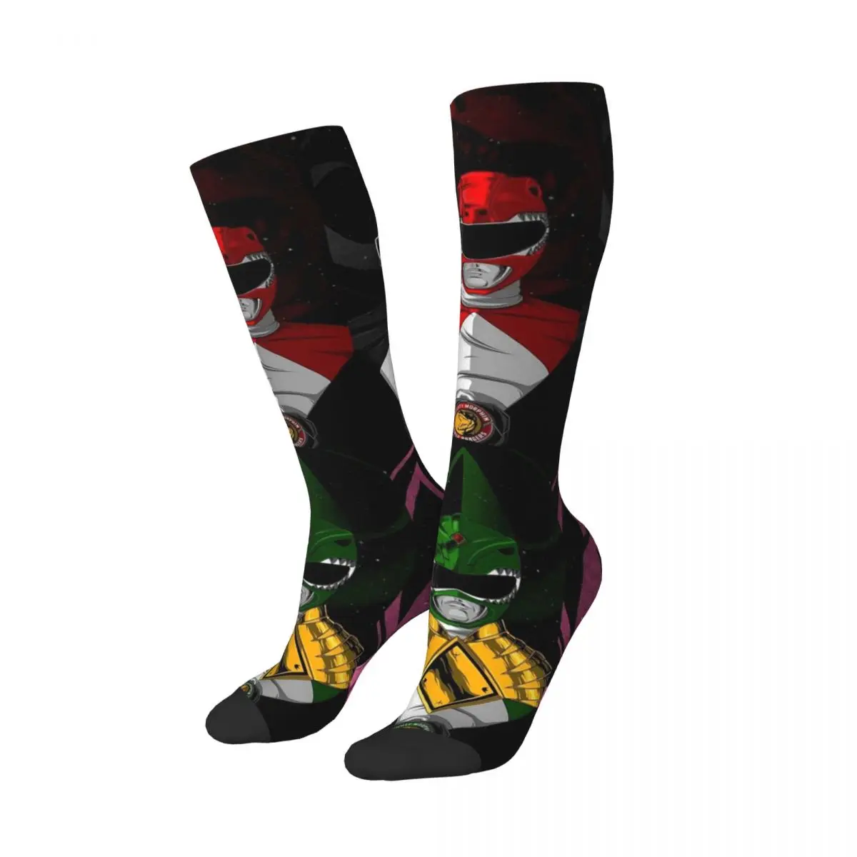 Mighty Morphin Power Ranger Socks Harajuku Sweat Absorbing Stockings All Season Long Socks Accessories for Unisex Birthday Gifts