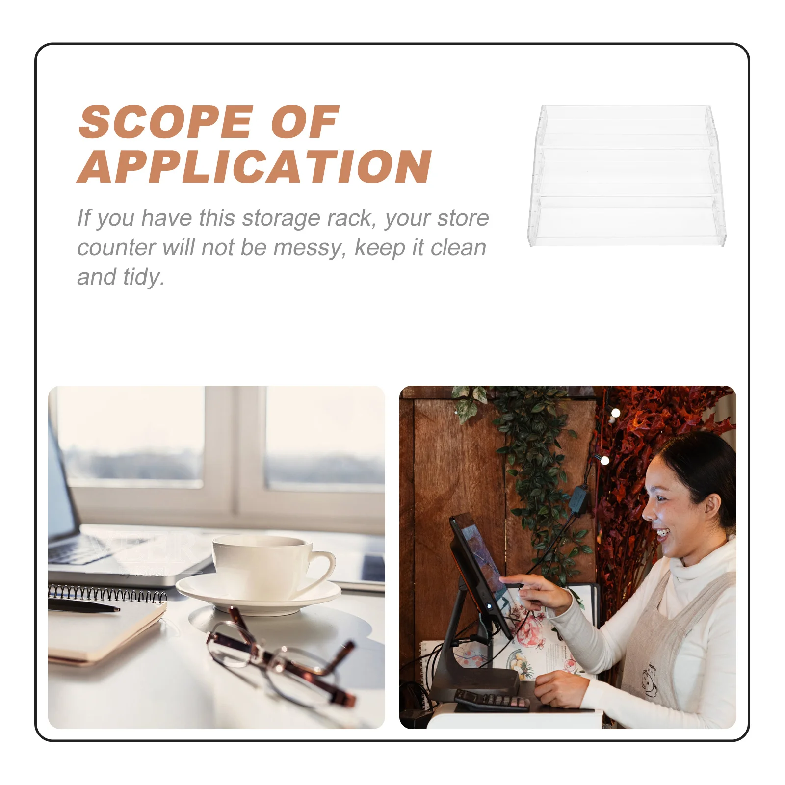 

1pc Acrylic Transparent Three-Layer Desktop Display Rack For Snack Food Drink Storage Organizer Convenience Store Handicrafts