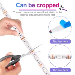 1/3 / 5M شريط إضاءة LED تغيير اللون 5050 RGB USB أضواء مرنة مع 24 مفتاحا للأطفال غرفة ألعاب المنزل حفلة تلفزيون الإضاءة الخلفية أفضل 8 مصابيح LED للمبيعات لغرفة الألعاب - رقم 1