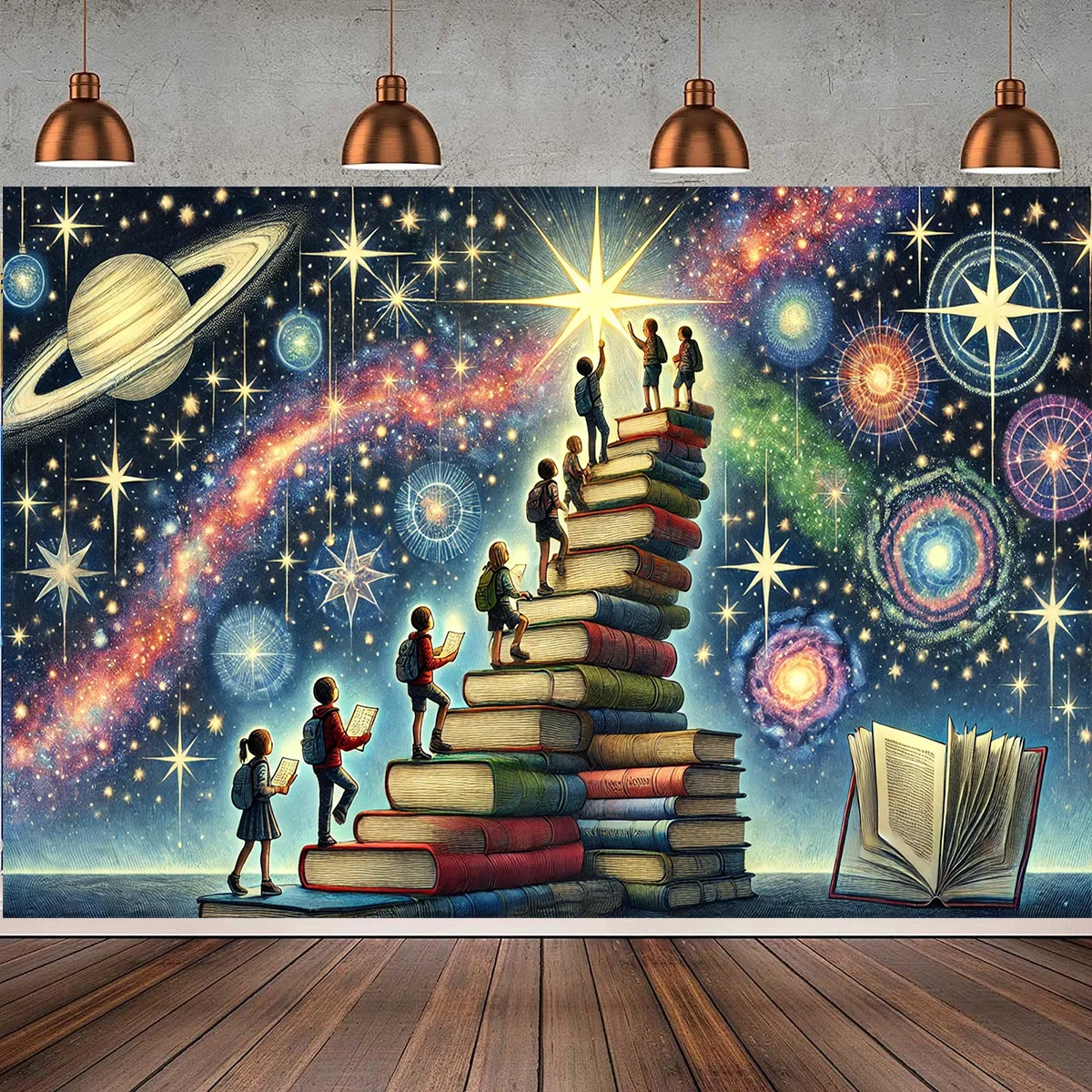 Photography Yearbook - 1 piece, climbing books towards dreams,