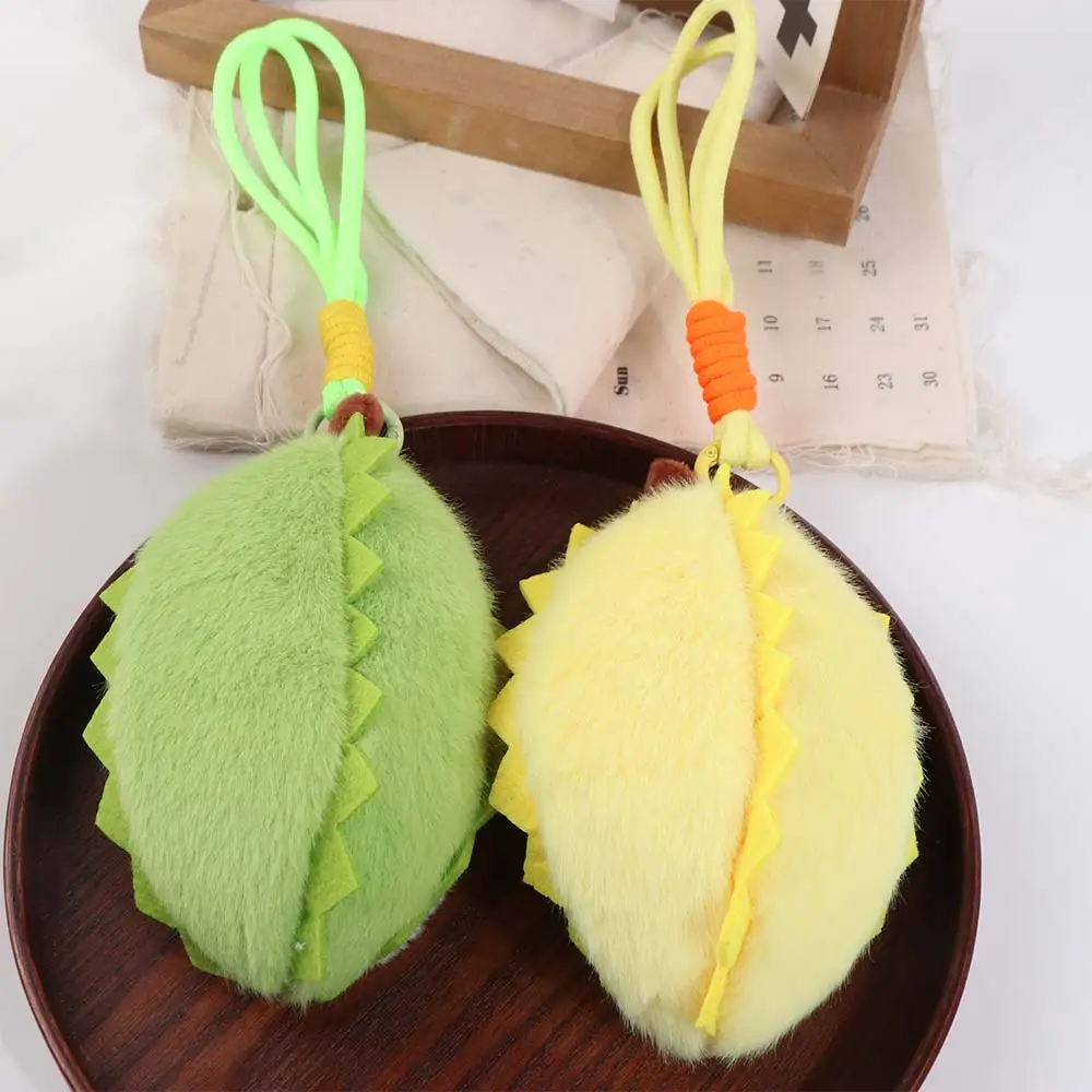 PP Cotton Fruit Durian Pendant Simulation Detachable Durian Fruit Shape Soft Portable Fruit Durian Keyring Backpack Decoration