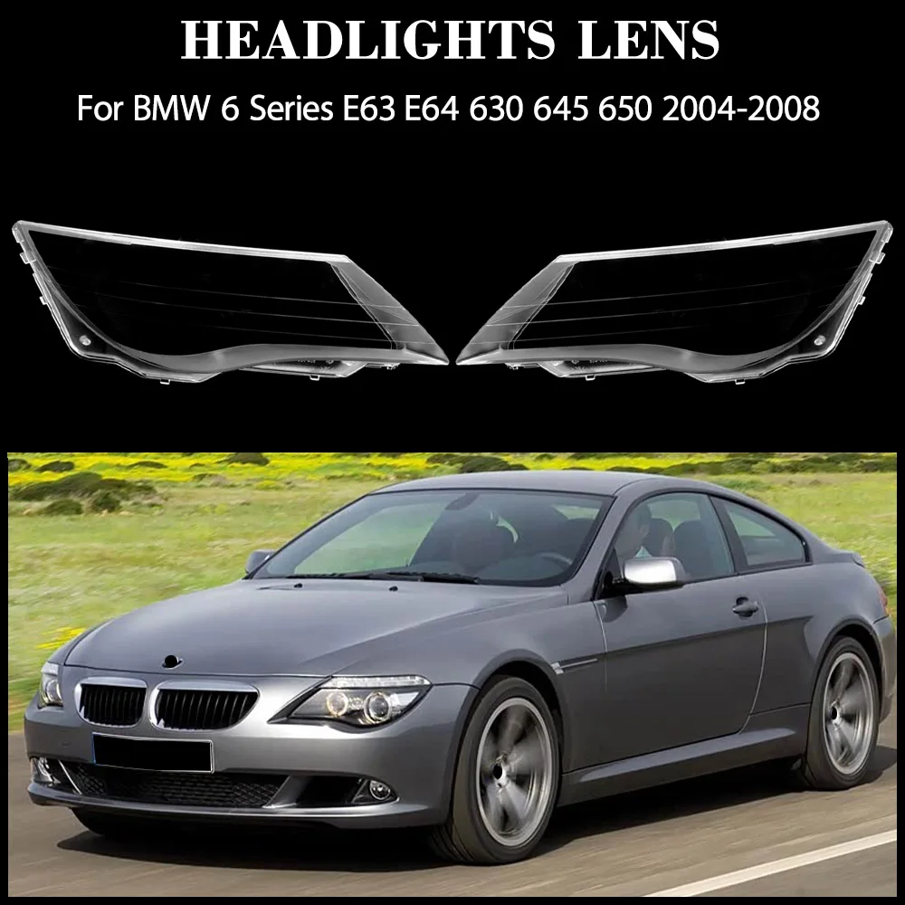 

Headlight Cover Shade Headlamp Shell Transparent Lampshade Case Lens For BMW 6 Series E63 E64 630 645 650 2004 2005 2006 2007