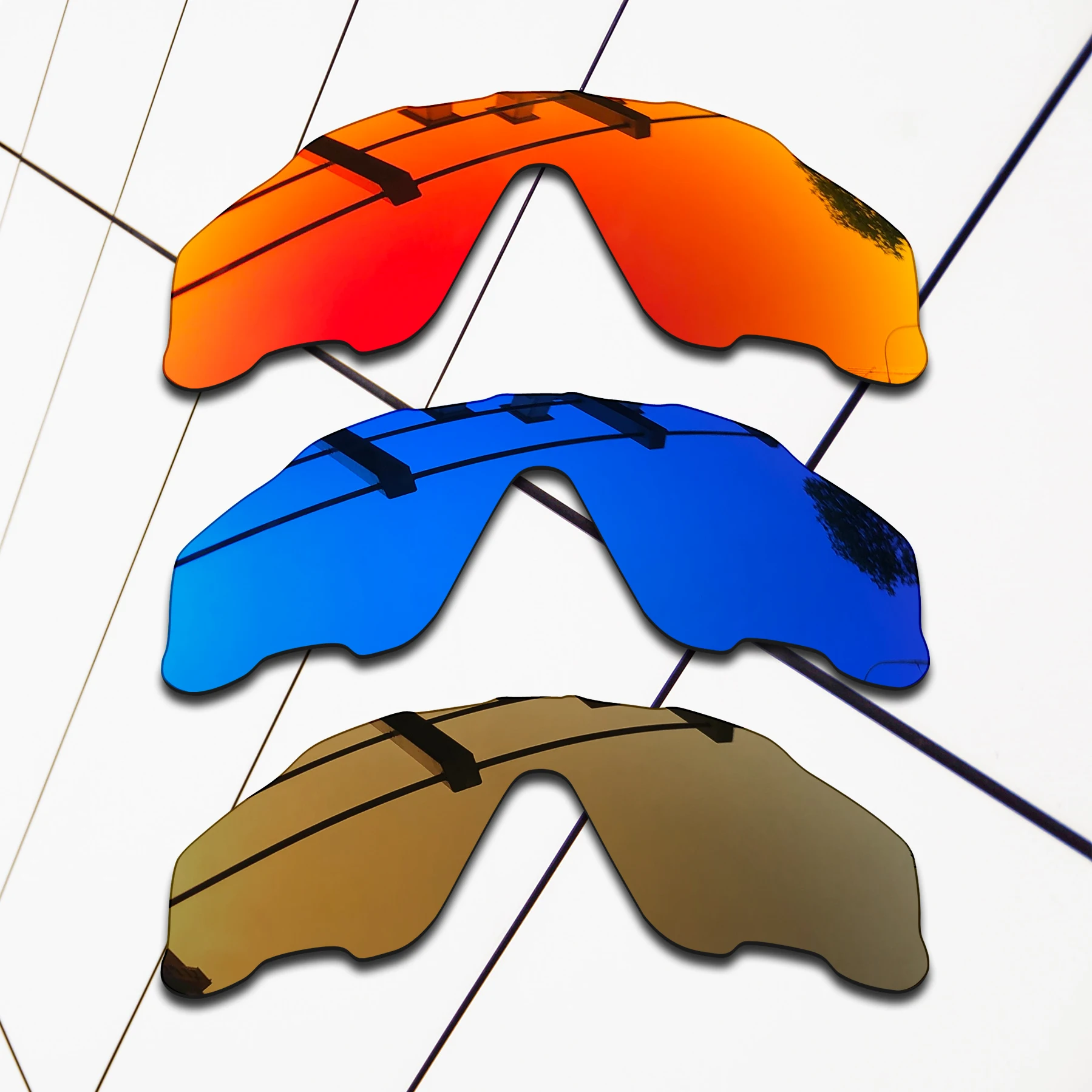 Groothandel E.O.S gepolariseerde vervangende lenzen voor Oakley Jawbreaker OO9290 - 31 mm |   Jawbreaker Asian Fit OO9270 zonnebril