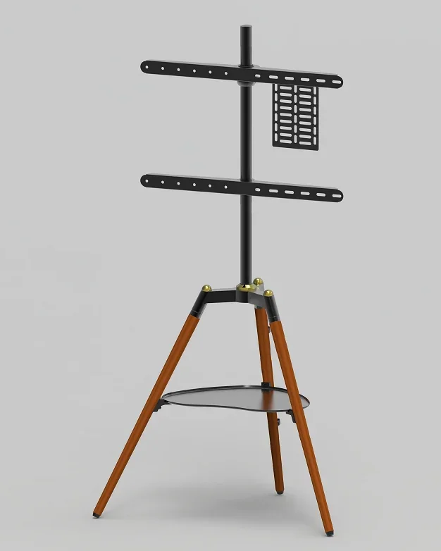 Factory Direct White and Black Studio Stand for Tv Mount Metal Height Adjustable Swivel  Tripod TV Holder Bracket 32 to 65inch view 3