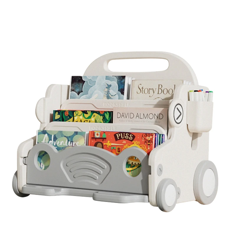 

Custom New Design Plastic Baby Book Shelf Toddler Toy Storage Kids Toy Storage Organizer Children Cabinet