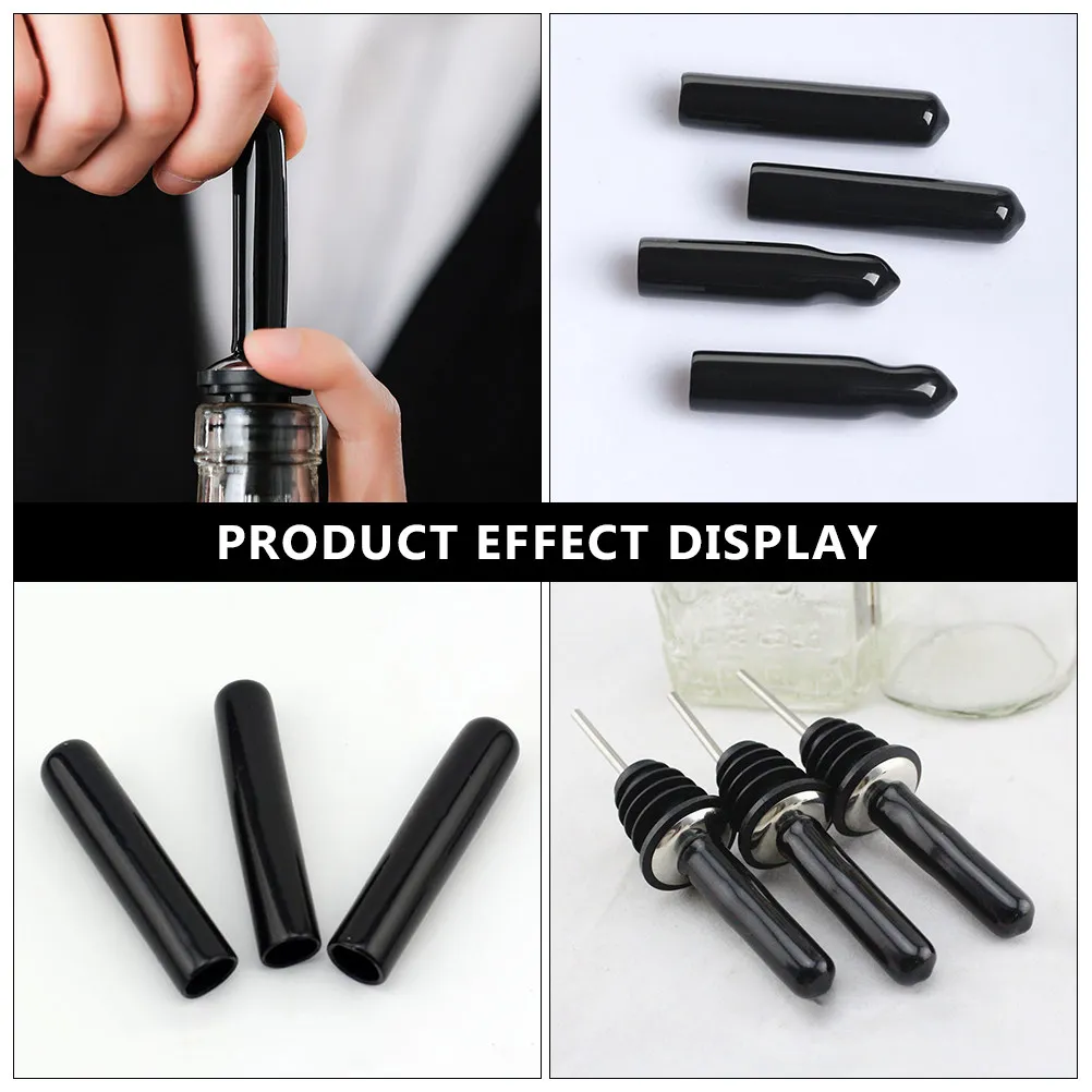 

10Pcs Liquor Rubber Caps Pour Spouts Caps for Oil Bottle Dispenser Spout Cover Bartender Essential Tool Set Bottle Pourer Cap