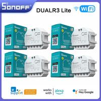 SONOFF DUALR3 Dual R3 Lite Smart Wifi Curtain Switch For Electric Motorized Roller Shutter Control Work With Alexa Google Home