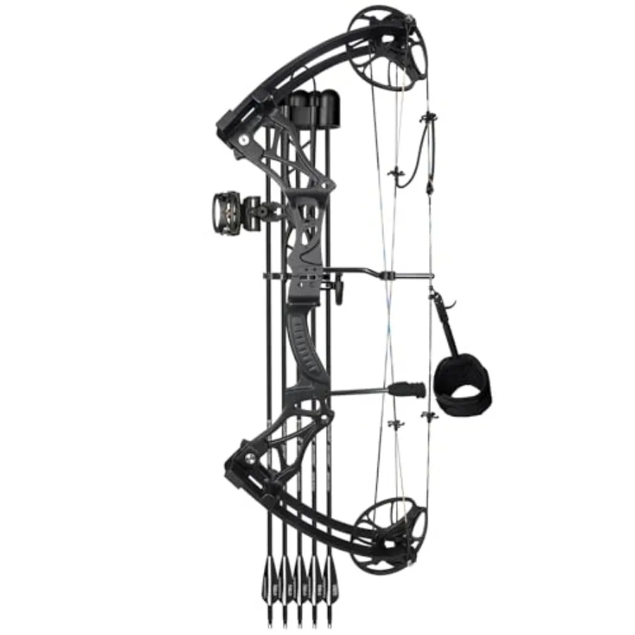 

Lightweight Compound Bow Package Fully Adjustable for Adults and Teens23.531 Draw Length 070LBS Draw Weight Up to 320 FPS Limbs