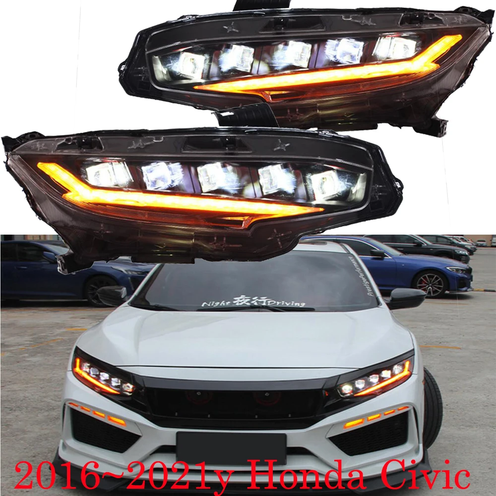 

car bupmer head light for Honda Civic headlight 2016~2021y car accessories DRL fog for Honda civic headlamp