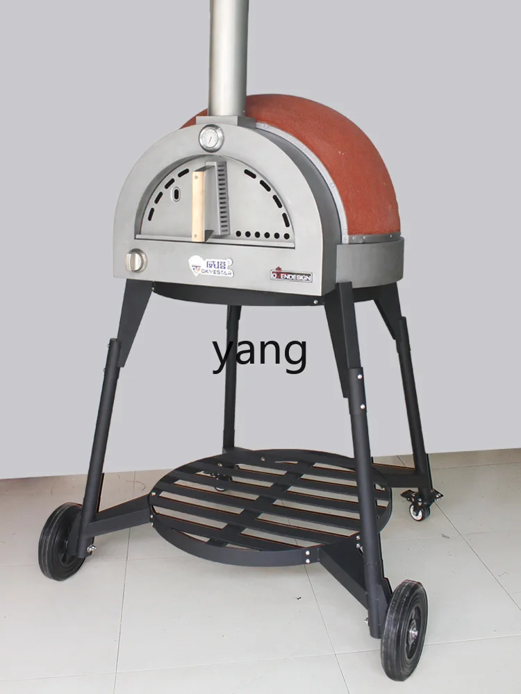 CX Household Volcanic Rock Stainless Steel Hot Air Circulation Pizza Oven Fruit Tree Firewood Gas Courtyard