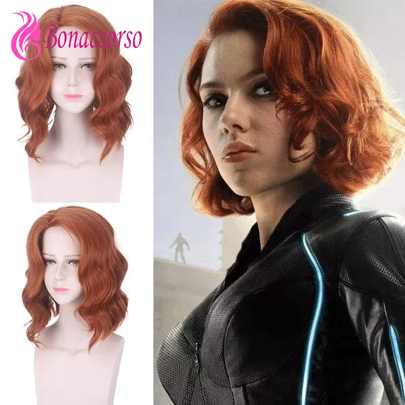 

Черная Вдова Косплей Парик Синтетический Короткий Вьющийся Парик Аниме Coser Милая Девушка Термостойкое Волокно Парик Высокого Качества Хэллоуин Вечеринка