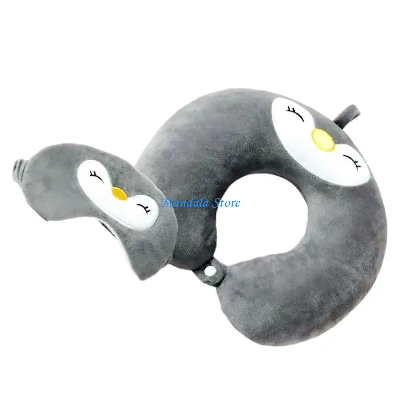 

U2JC Soft and Supportive Travel Pillow for Kids and Adults Neck Support for Sleeping, Traveling, and Camping
