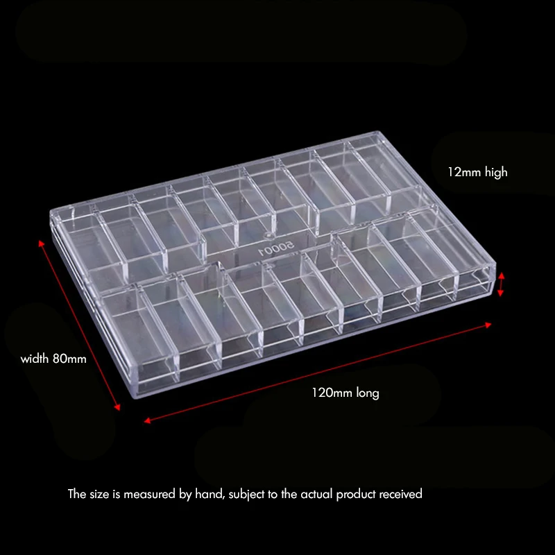 Plastic storage box with 19 compartments, storage box, utility, tool, fishing equipment