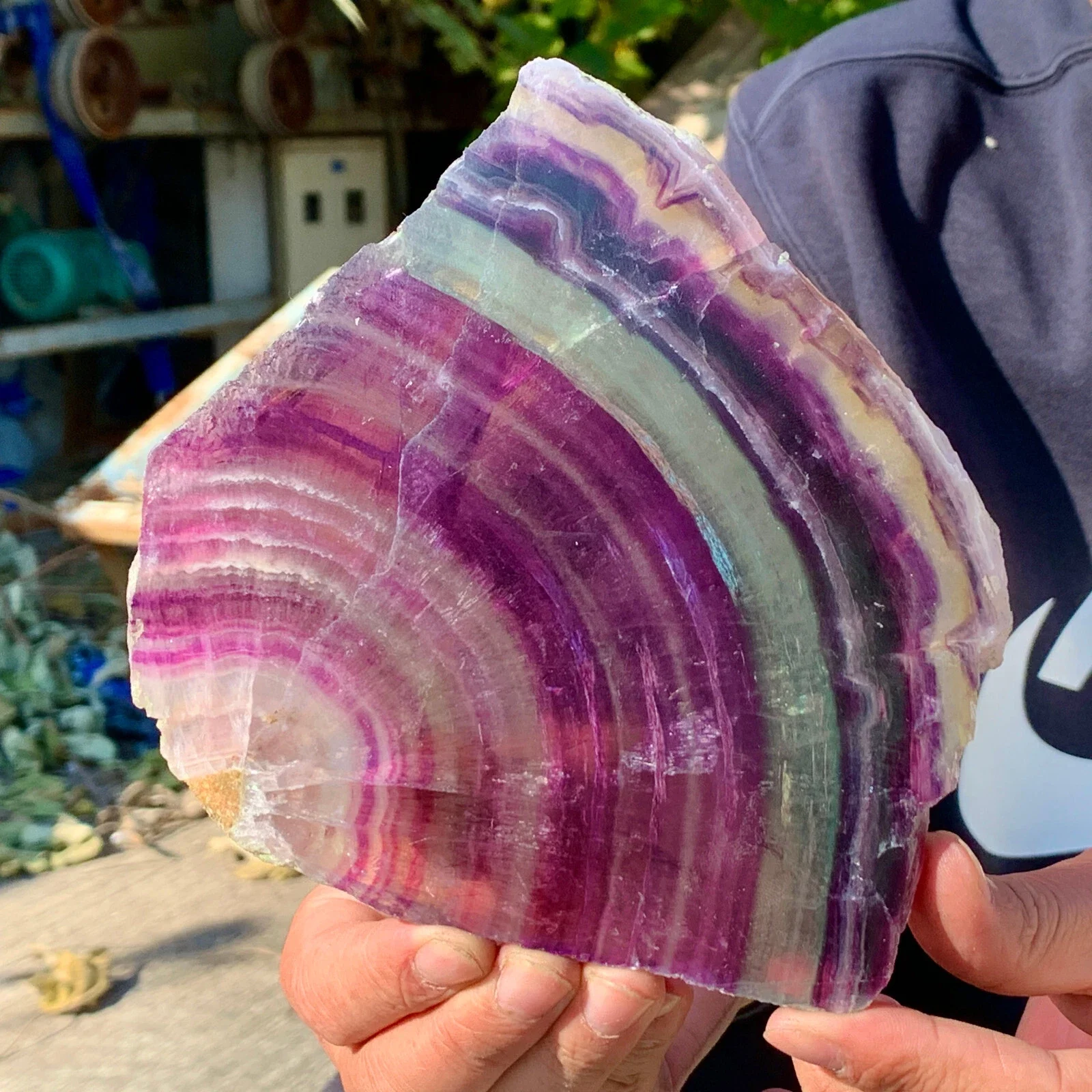 Natural Colored Fluorite Slices, Quartz Crystal Colored Fluorite Flakes, Mineral Spiritual Healing