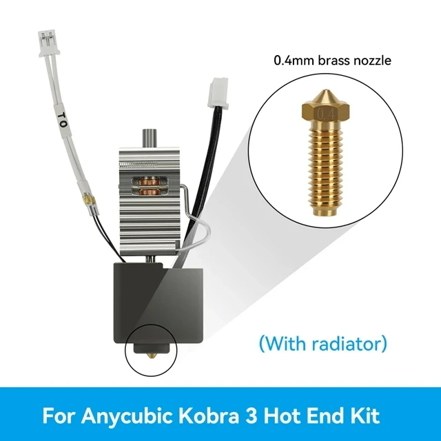 Für Anycubic Kobra 3 Combo Hotend Düse Thermistor Heizrohr 24v 50w Heizblock für Anycubic Kobra3 Ersatzzubehör