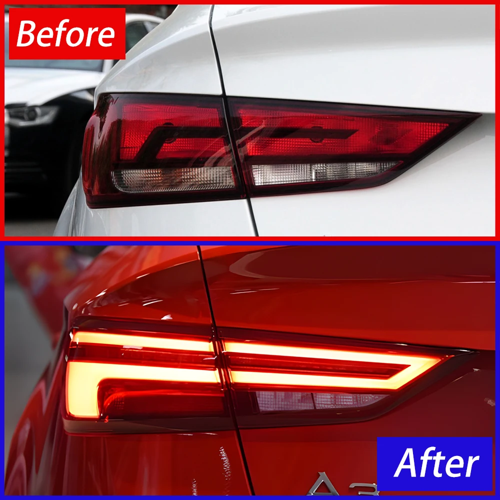 Auto Back Lamps For Audi A3 S3 RS3 2013-2019 LED Car Taillights Assembly Upgrade High Quality Turn Signal Accessories view 2