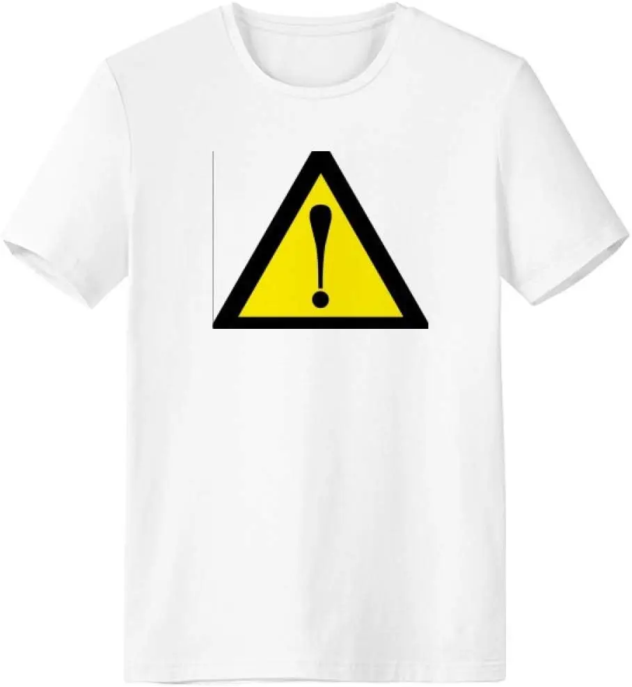 Warning Symbol Yellow Black Safe Triangle T-Shirt Anime Graphic T-shirts For Men Clothing Women Tees High Quality 100%Cotton