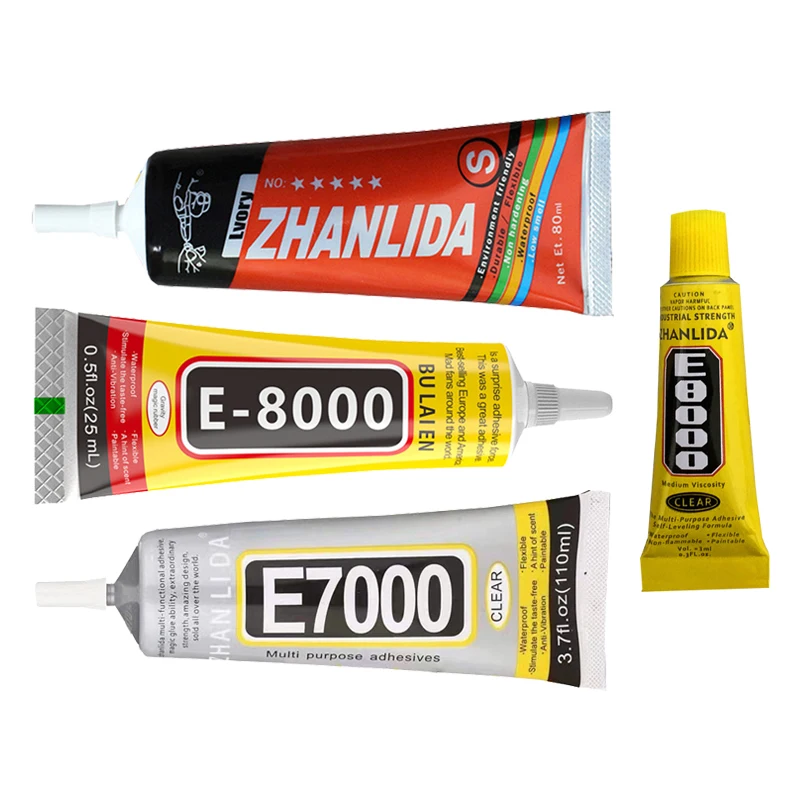 E8000 Colla in resina epossidica Trasparente Contatto Adesivo per riparazione telefono Vetro universale Plastica Fai da te B7000 con applicatore di precisione