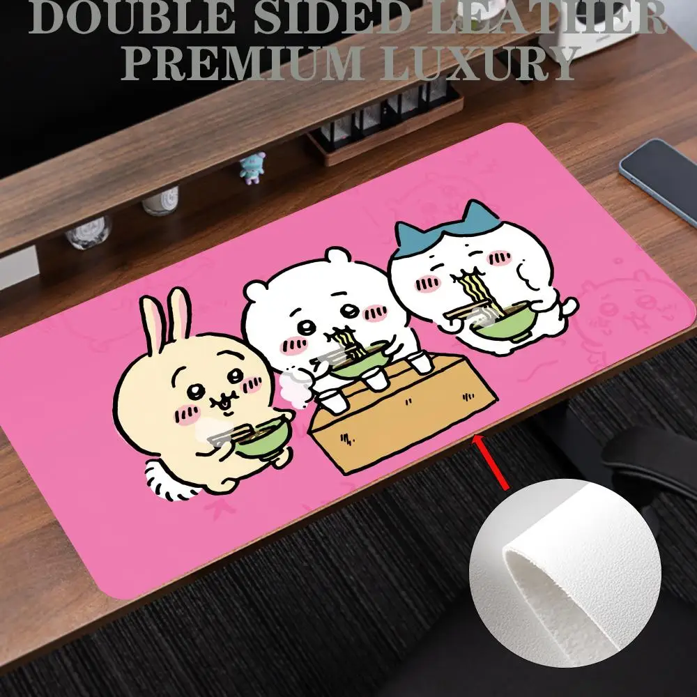 

Mouse Pad PU C-Chiikawa Leather Waterproof Mouse Pad Large Size Office Desk gaming accessories Protector mouse pad gamer Mat Desktop Keyboard Desk Pad Gaming Office Mousepad PC Accessories