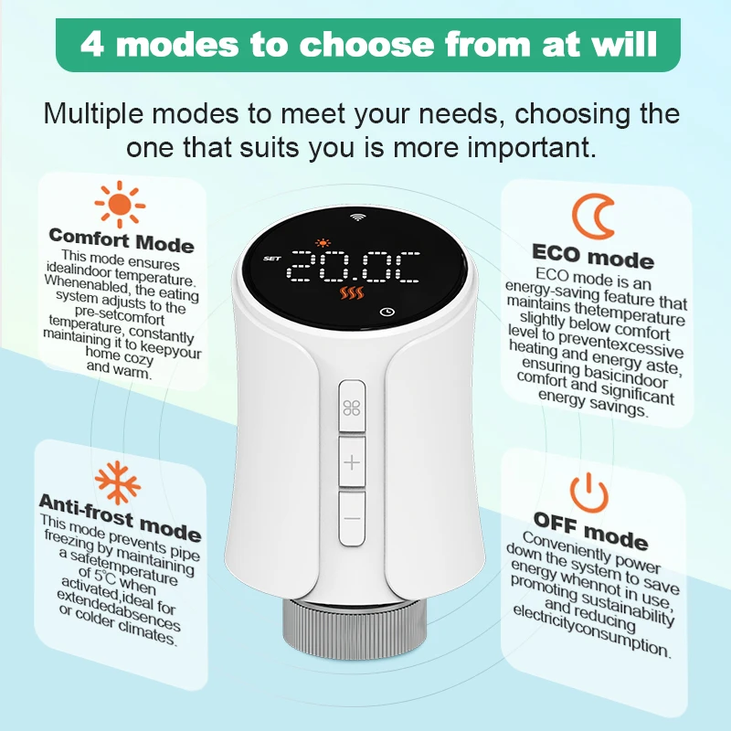 Tuya Zigbee 3.0 Thermostatic Radiator Valve Zigbee Thermostat Zigbee Radiator Valve Smart Thermostatic Valve Alexa Google Home