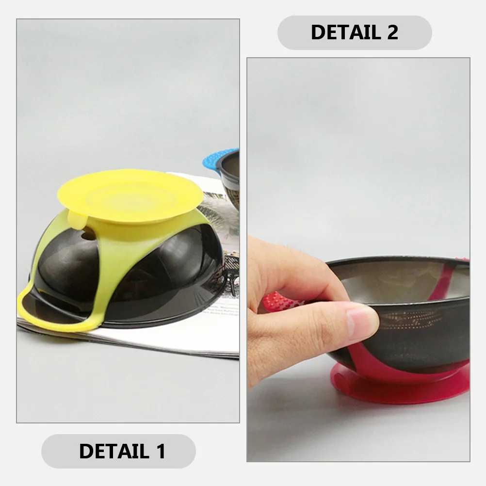 4 قطعة وعاء شفط من السيليكون مضاد للإمالة وعاء خلط تلوين الشعر للصالون والاستخدام المنزلي أوعية ملونة لمصفف الشعر