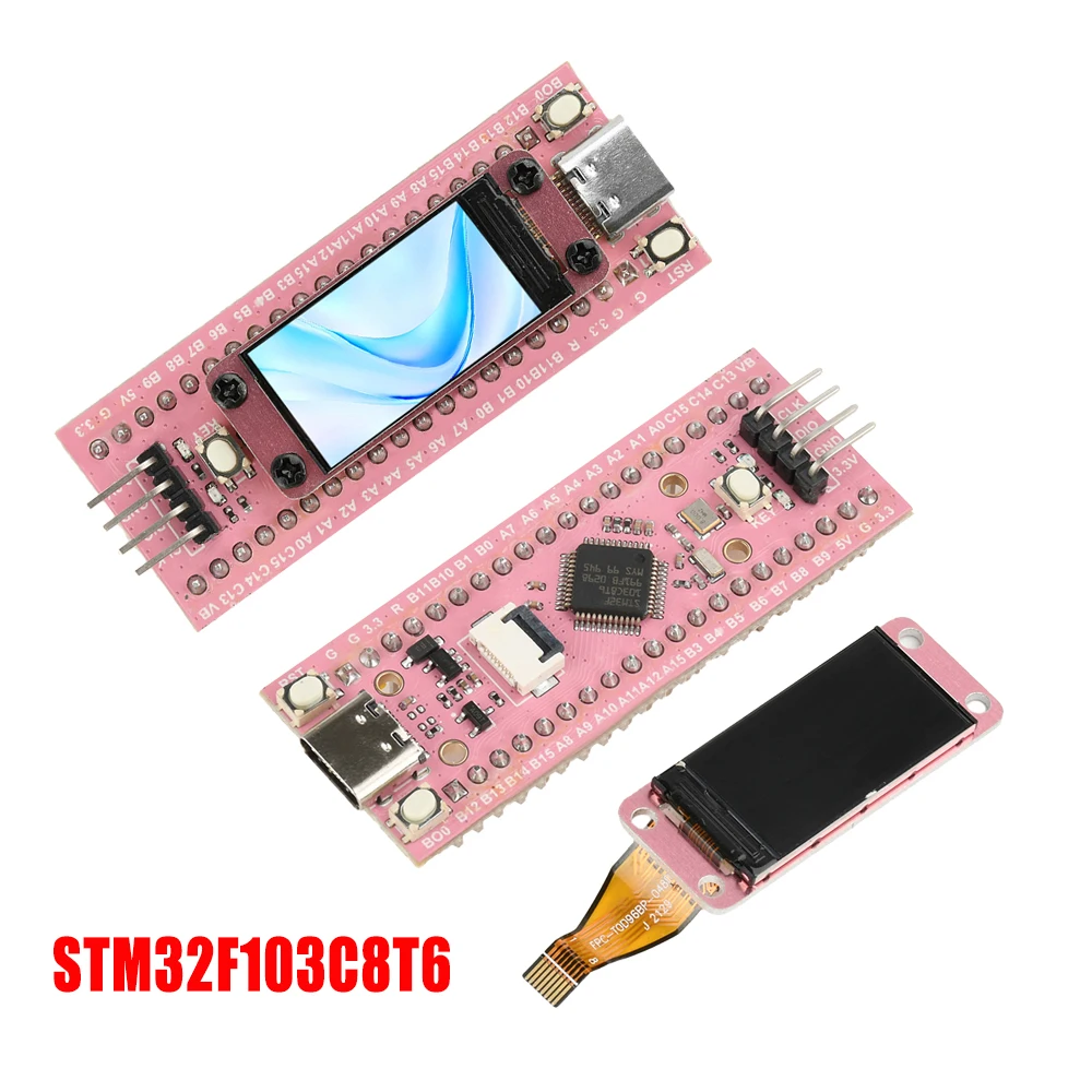 STM32F103C8T6 0.96-inch 80*160 LCD TFT Screen ST7735 STM32 Development Board Type C CH340N ARM Microcontroller