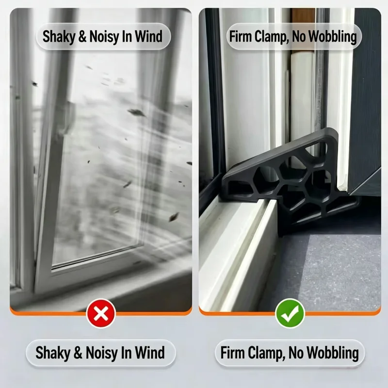 Thick Hard Anti‑Wind Window Limiter, Safety Window Lock Stopper, Sliding Sash Window Fixed Retainer Wind Brace