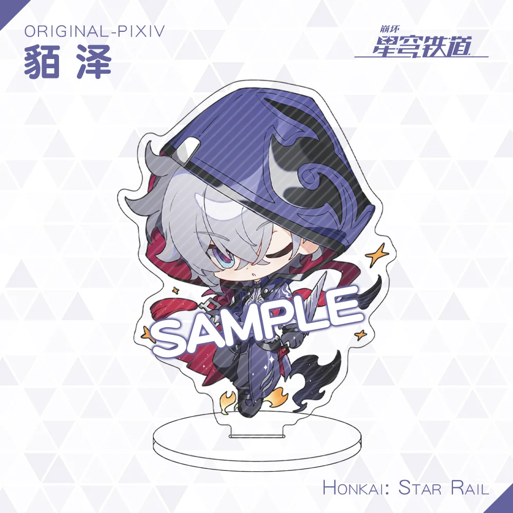 Anime Honkai: Star Rail Cute Figures Moze Feixiao Lingsha Acrylic Standing Sign Model Exquisite Desk Decor Birthday Gift 10CM