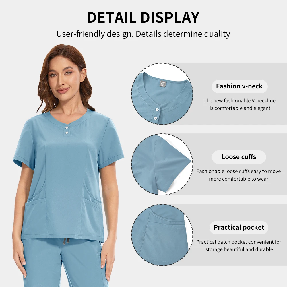 卸売ドクターナーススクラブセット医療制服女性ジョガーセット病院アクセサリー手術室手術服作業服