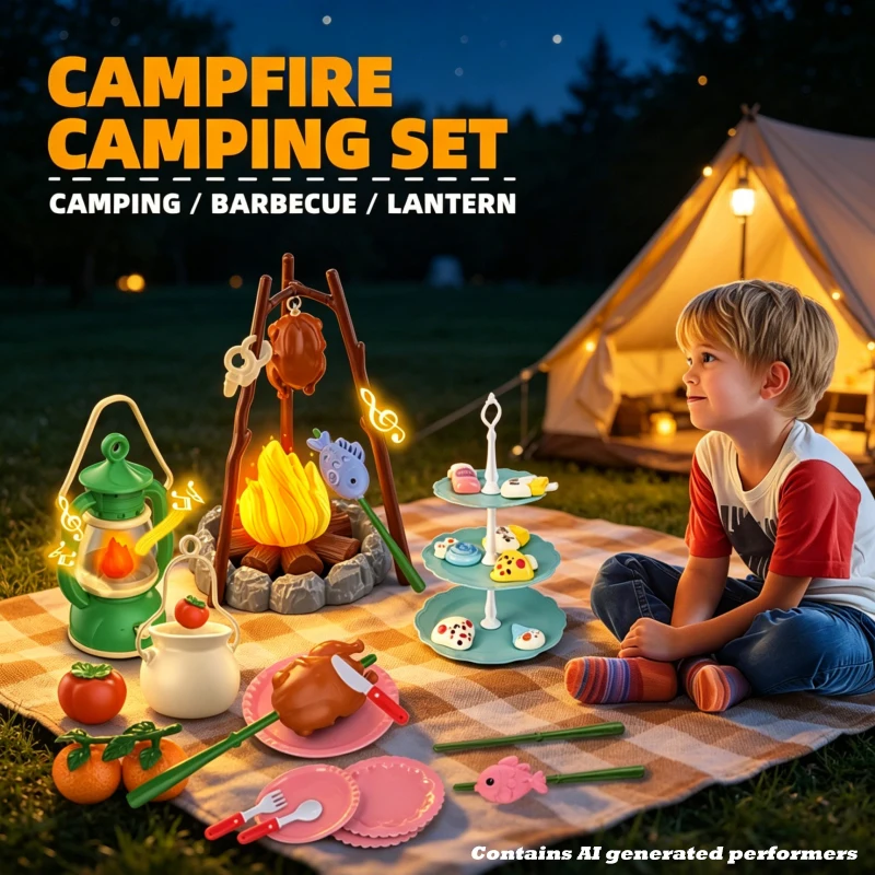 Outdoor Adventure Toys For Kids - Set Tenda Berkemah Anak-anak, Alat Petualangan