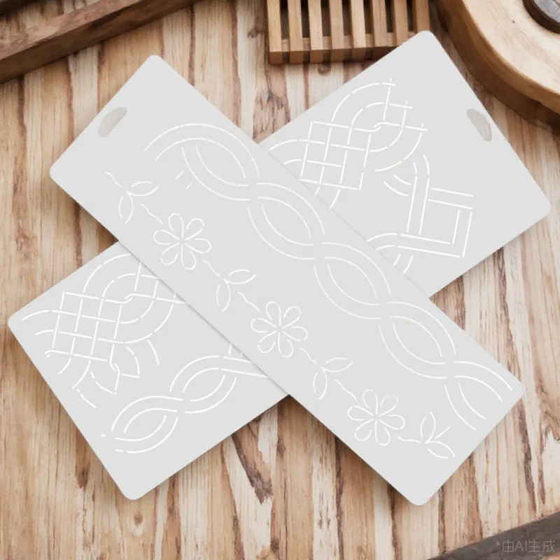 

2 Pcs Embroidery Template Sewing Items Geometric Plastic Quilting Templates for Hand Stencils Beginners Square