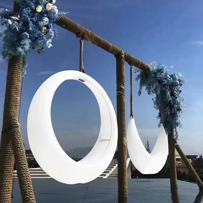 Columpio de jardín con patrón de diodo emisor de luz Solar profesional europeo, colgante de césped navideño para ir de compras Ce