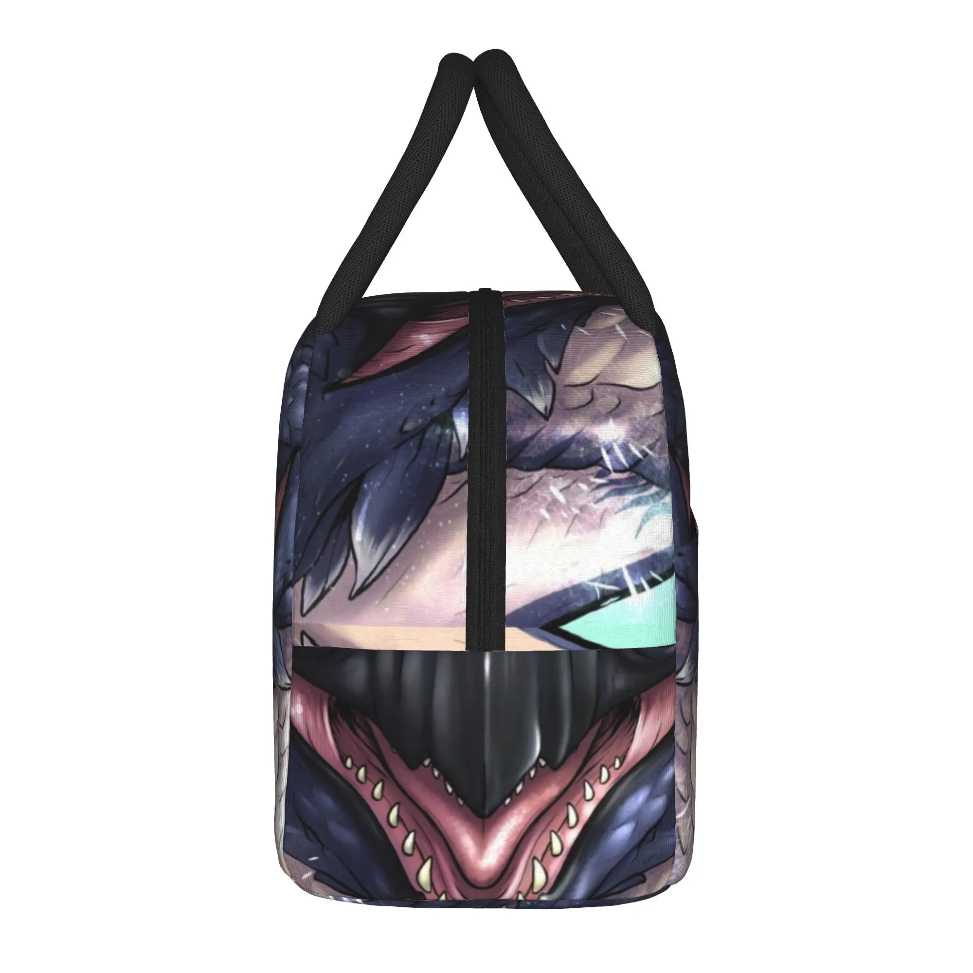 Legiana Monster Hunter World Insulated Lunch Bags Kanji MHW Meal Container Thermal Bag Tote Lunch Box Work Food Storage Bags
