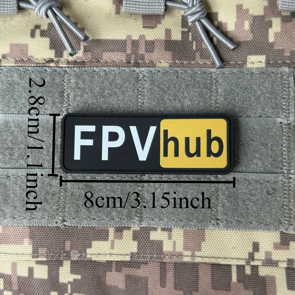 Tactical UAV Quadcopter Operator Morale Emblem Funny Meme PVC Rubber Badge Hook and Loop Appliques for Clothes Hat Backpack