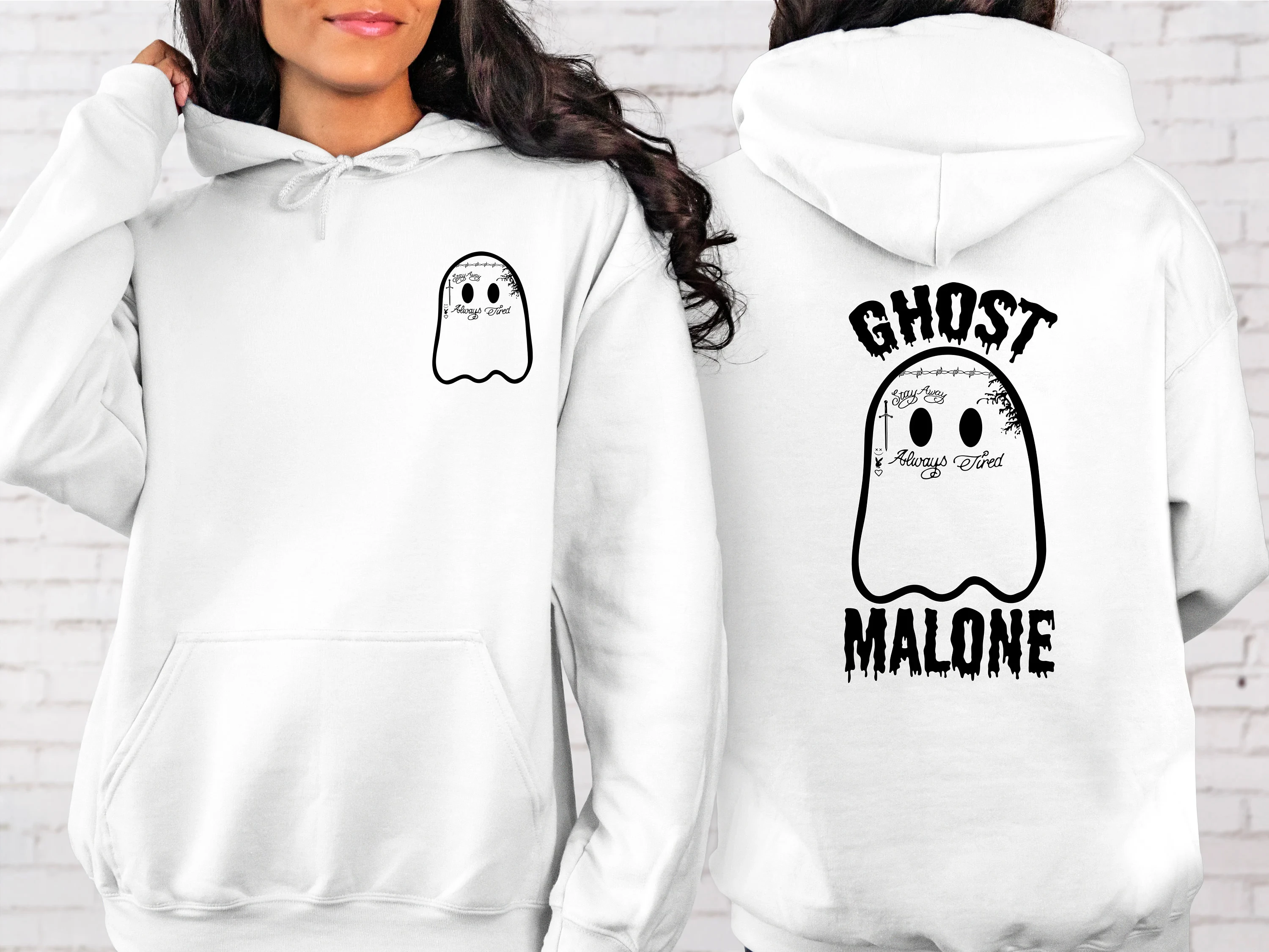 

Ghost Malone Хэллоуин толстовка для женщин толстовка с длинными рукавами пуловер унисекс модная осенне-зимняя одежда топы Y2k