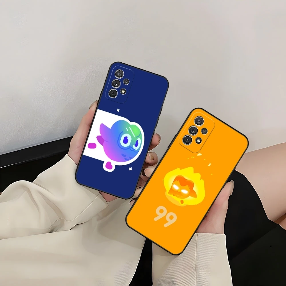 Duolingo Owl Phone Case for Samsung Galaxy A57 A37 A27 A17 A16 A26 A36 A56 A15 A25 A35 A55 A14 A24 A34 A13 A23 A33 A53 A54 Cover