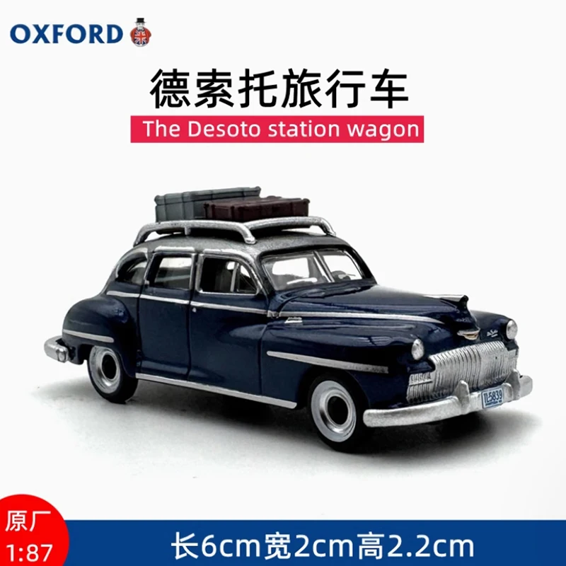 

OXFORD 1:87 Ретро Desoto Station Wagon, тележка из сплава, имитация модели автомобиля, коллекция, украшение для дисплея, игрушка в подарок
