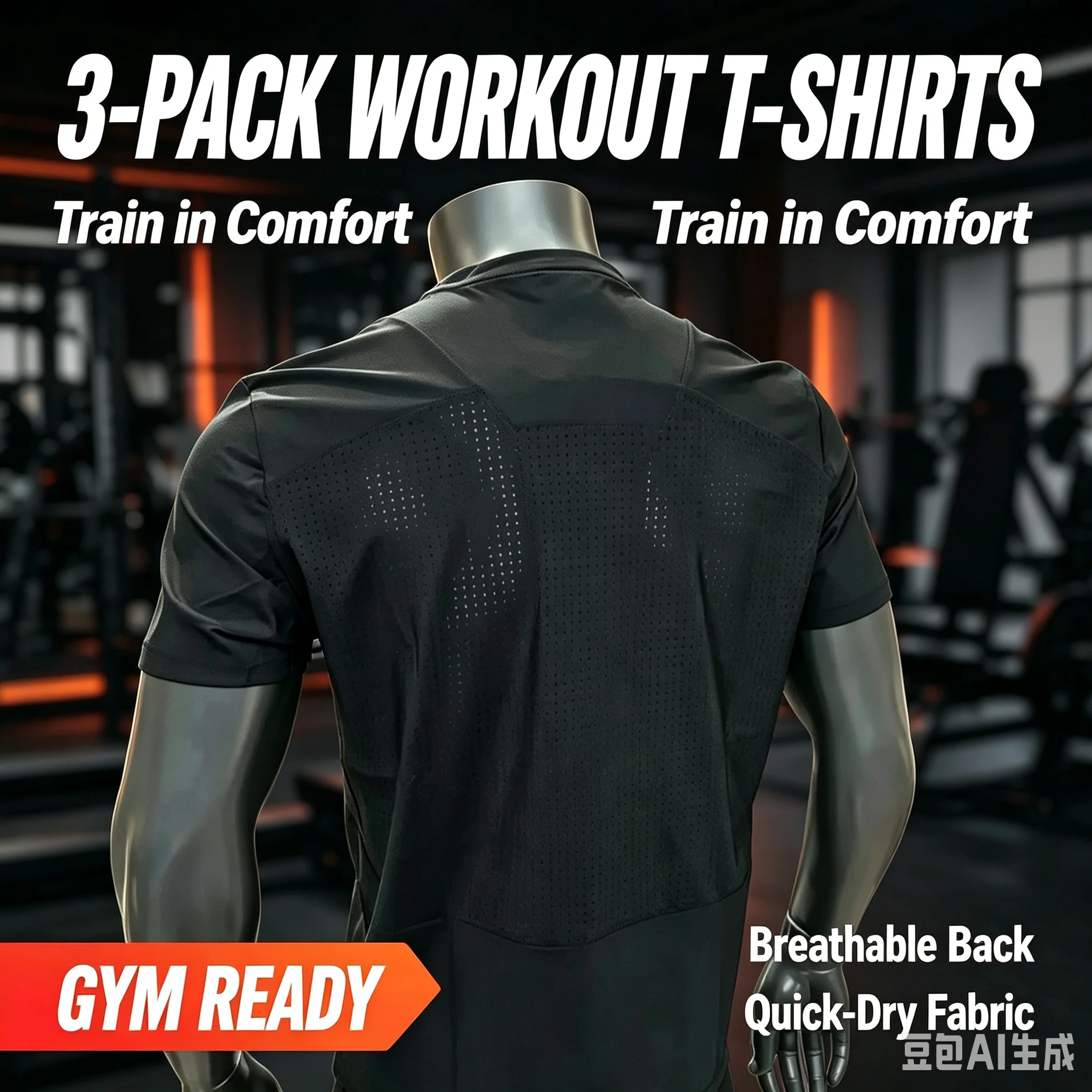3 Pack Men Quick Dry Sports T-Shirt Breathable Mesh Back Short Sleeve Tee Moisture Wicking Gym Running Workout Athletic Tops