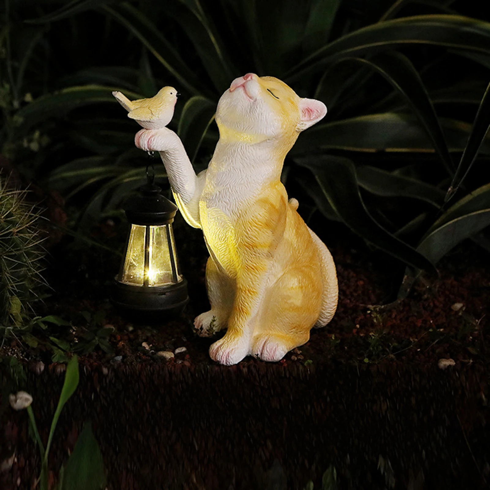 

Solar Powered Cat Shaped Garden Light Waterproof Animal Decor For Outdoor Lawn Yard