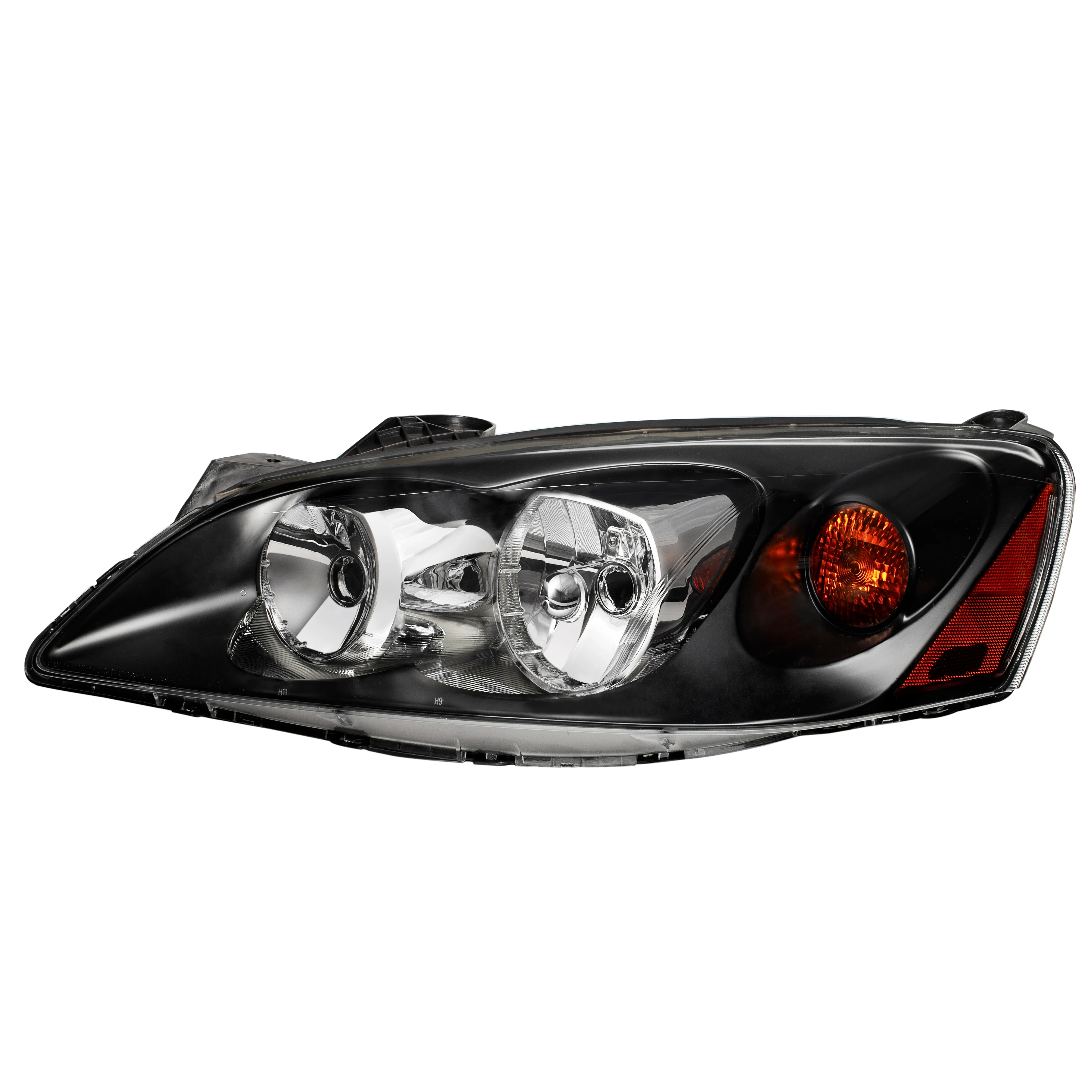 Hot-selling Front light Factory Style Headlights w/ Amber Reflectors FOR 2005-2010 Pontiac G6  (Black Housing/Clear Lens)