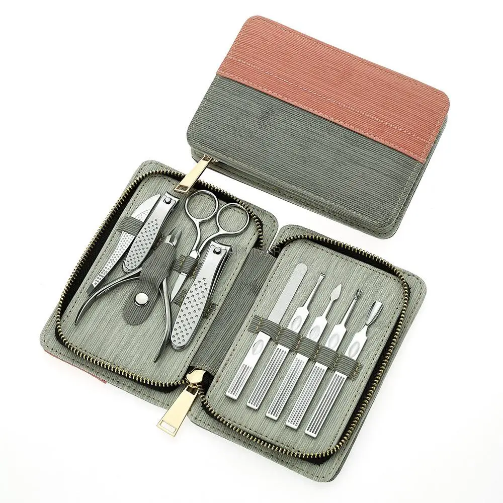 Mirror light nail clippers ten sets of high-end stainless steel nail clippers nails clipped a manicure kit
