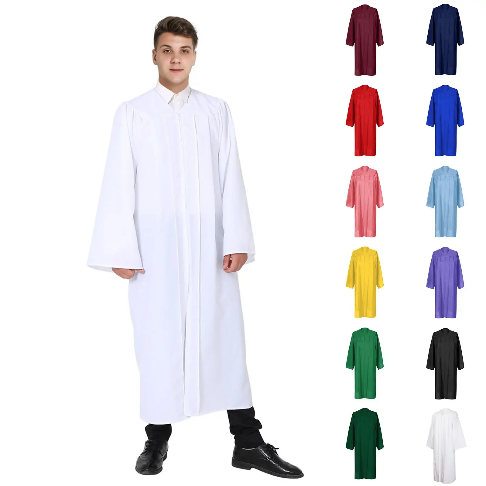 New Children Choir Robes For Church Baptism Officiant Confirmation Costume Graduation Gown Pastor &judges Robe Size:27/30/33/36