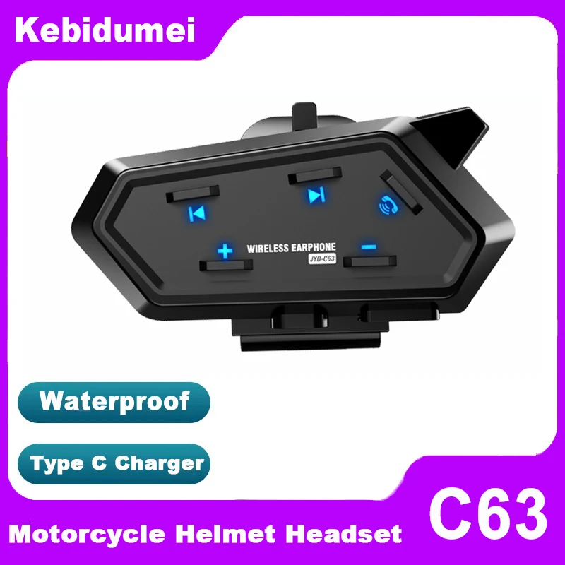 

Motorcycle Helmet Headset Bluetooth 5.4 Voice Control Motorcycle Wireless Hands-on Talking Headset Waterproof Moto Headphones