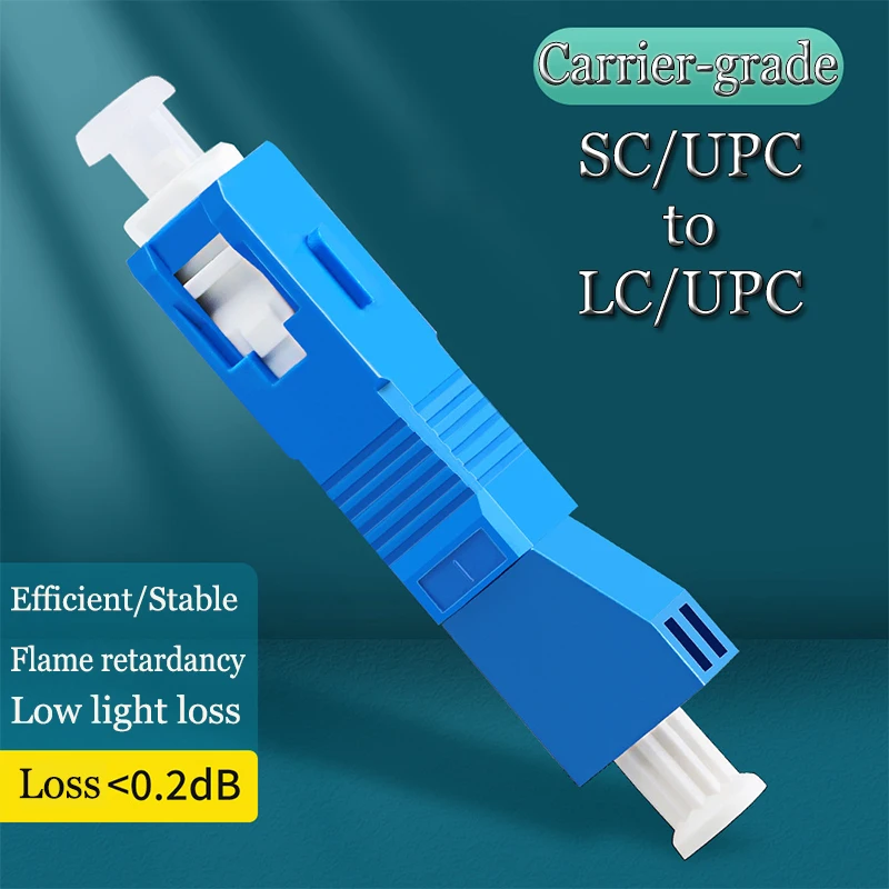 LC/UPC to SC/UPC Optic Fiber Adapter Flange Fast Connector Coupler Single-Mode Fiber Quick Connector Cold Connection Tools